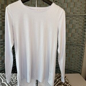 Athleta Sky Blue Ribbed Shirt